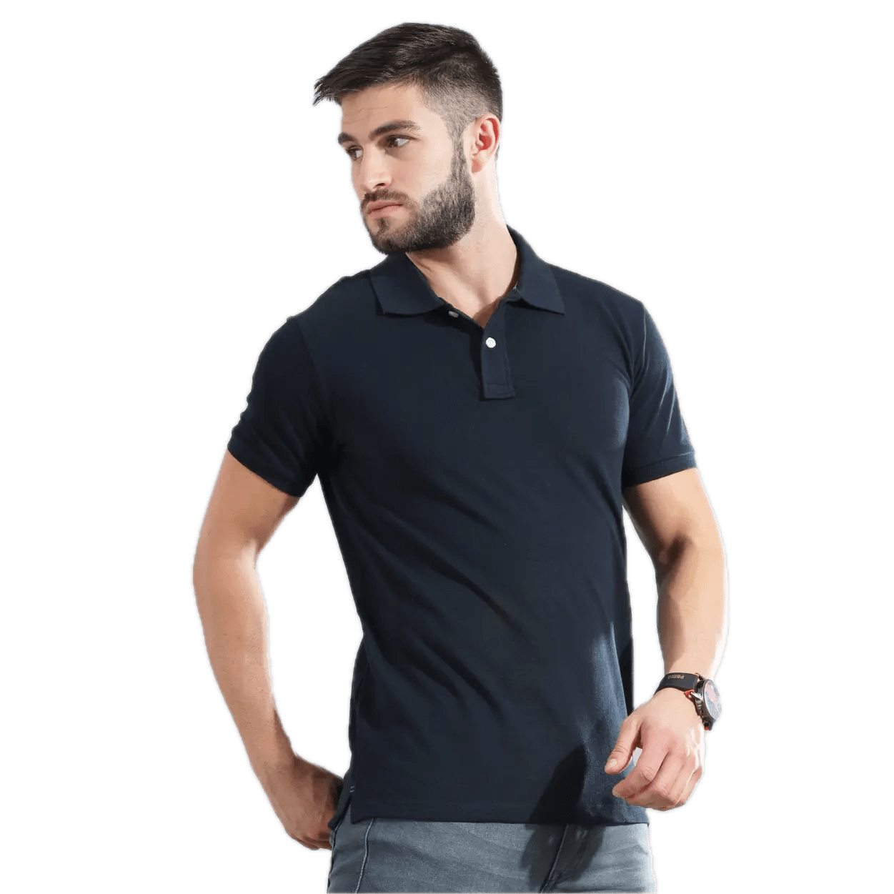 Polo Tshirt - Classic Black - desyncced